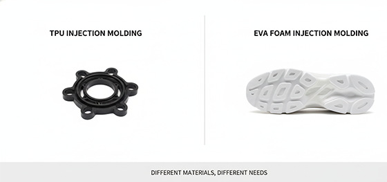 TPU injection molding vs EVA foam molding