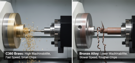 machining brass vs bronze