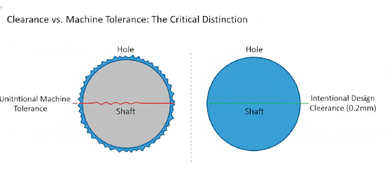 clearance vs tolerance diagram