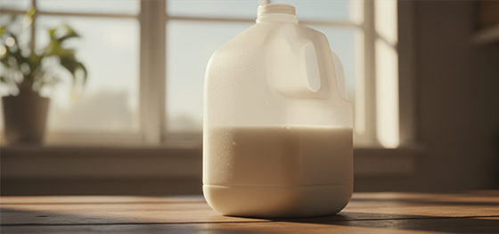 HDPE milk jug
