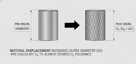 diameter growth knurling