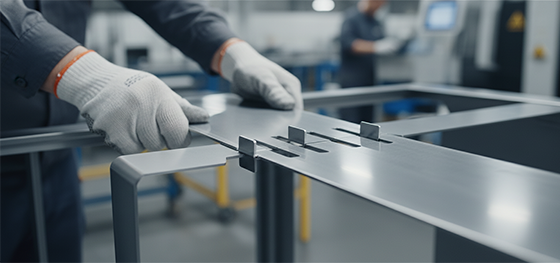 easy snap-fit assembly of sheet metal parts