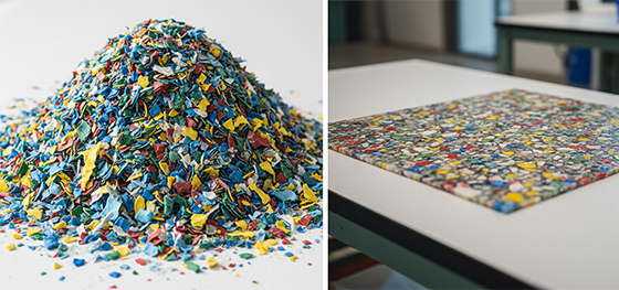recycled plastic sheet material