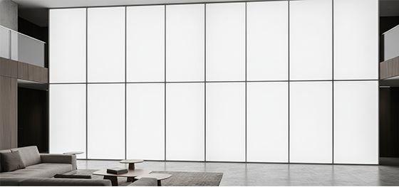backlit acrylic wall panel