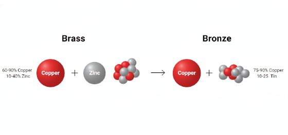 brass vs bronze composition