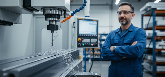 CNC machining an aluminum extrusion