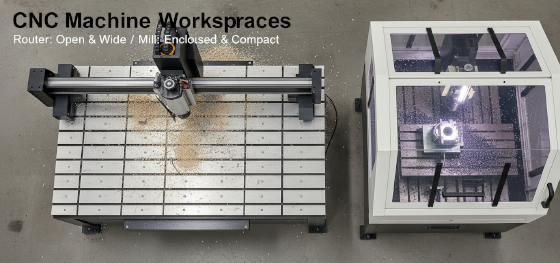 cnc machine workspace