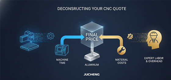 CNC cost breakdown infographic