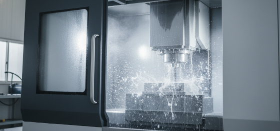 Wet CNC machining process
