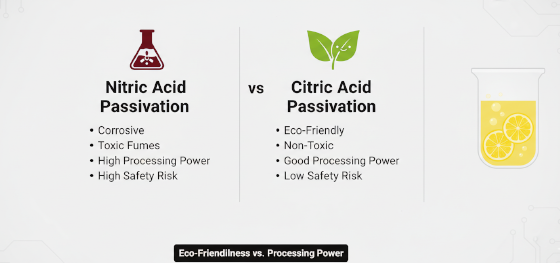 nitric acid vs citric acid passivation