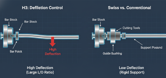 machining deflection comparison