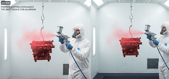 powder coating an aluminum die casting