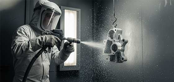 sandblasting process