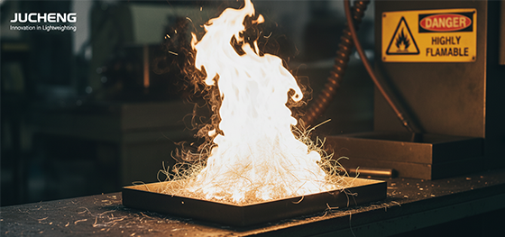 magnesium chips burning
