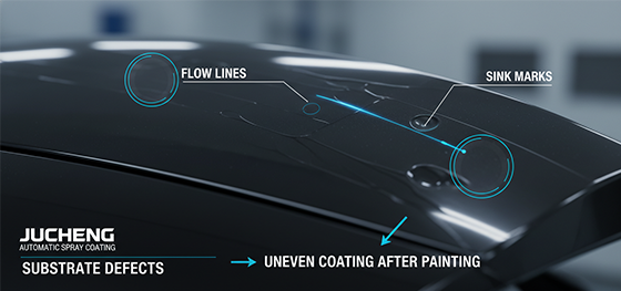 Injection molded surface defects