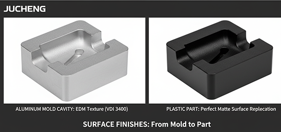 EDM texture on aluminum mold EDM texture on aluminum mold
