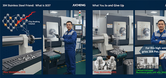 303 vs 304 stainless machining