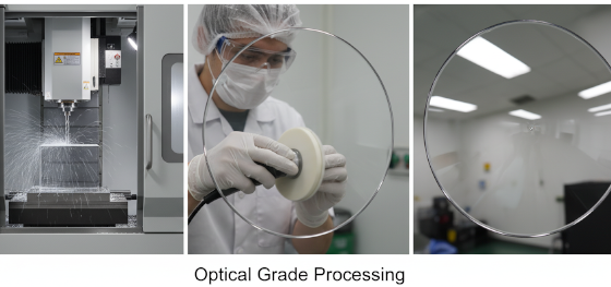optical polycarbonate machining