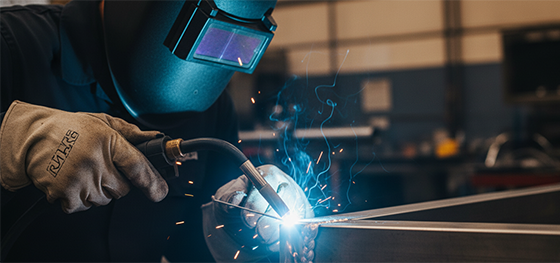 TIG welding in action TIG welding in action