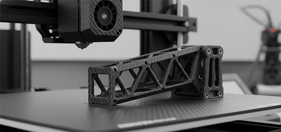 3D printing with carbon fiber filament