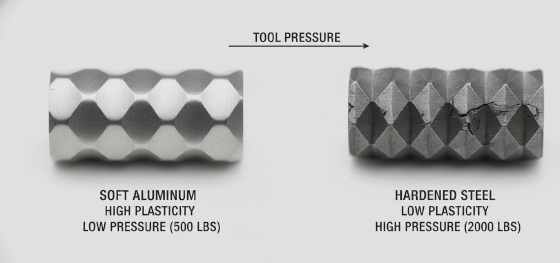 knurling on aluminum vs steel