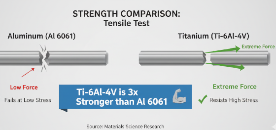 yield strength titanium vs aluminum