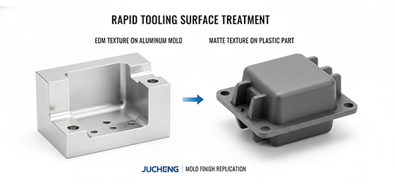 EDM texture on aluminum mold EDM texture on aluminum mold