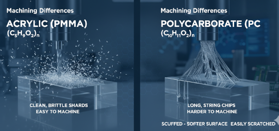 machining polycarbonate vs acrylic