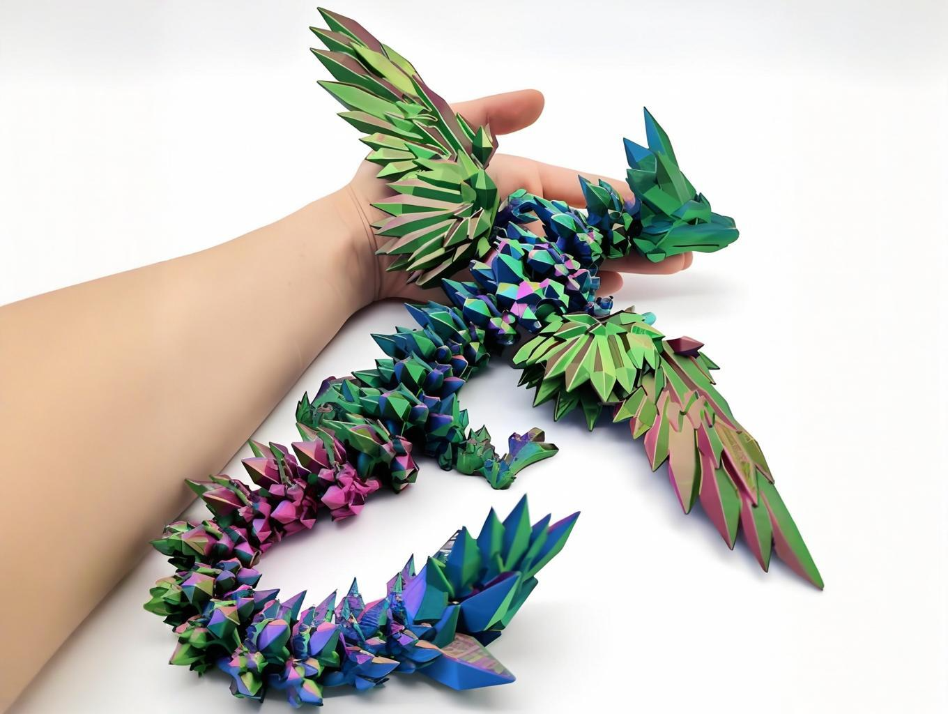 3d printed dragon with wings