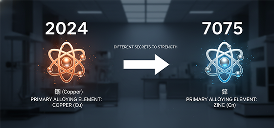 2024 vs 7075 chemical composition