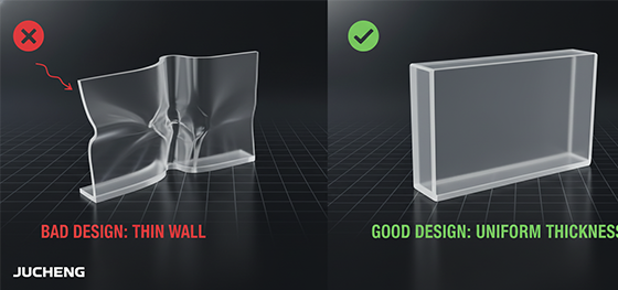 thin wall warping defect