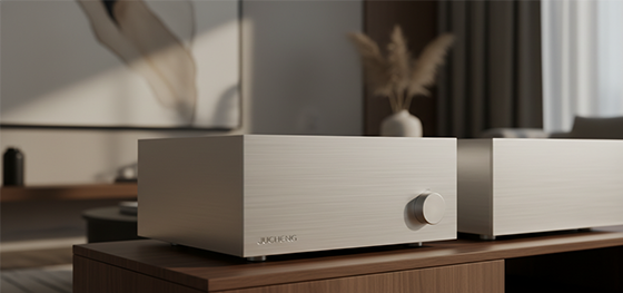 brushed and anodized aluminum Hi-Fi system brushed and anodized aluminum Hi-Fi system