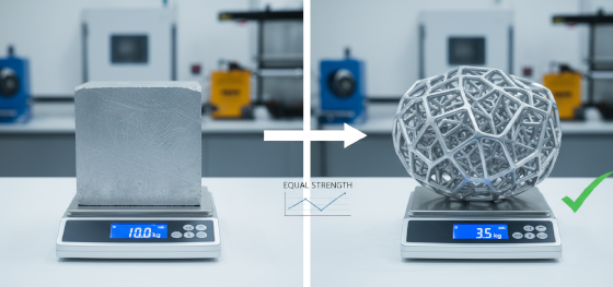 benchmarking structural yield strength against raw metallic mass