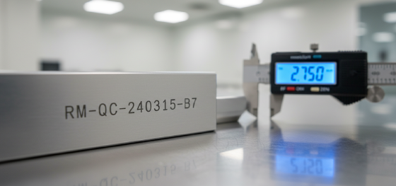 laser etched material batch codes ensuring complete supply chain traceability