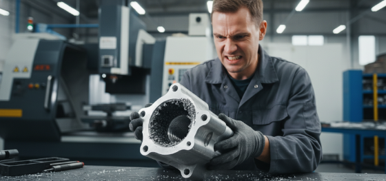 internal gas porosity defects ruining custom metal hardware