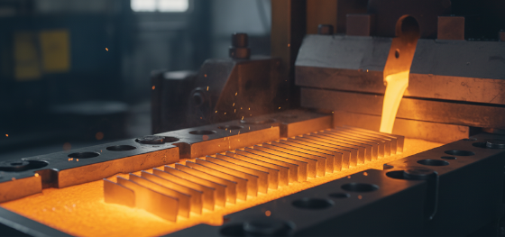 excellent molten fluidity of highly alloyed commercial metal grades