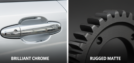 benchmarking brilliant chrome plating against rugged tactical polymer coatings