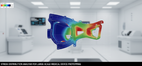 stress distribution analysis for large scale medical device prototyping