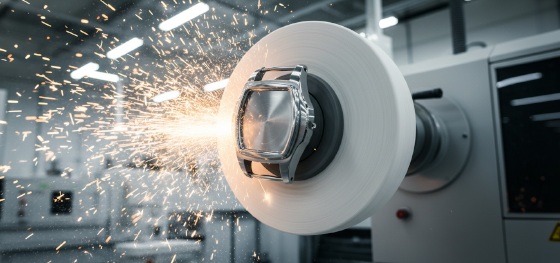 aggressive mechanical cotton buffing erasing deep manufacturing scratches