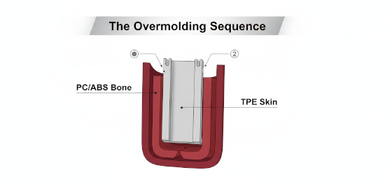 overmolding process sequence