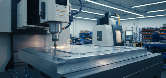 CNC machining of a large aluminum mold for polyurethane molding services CNC machining of a large aluminum mold for polyurethane molding services