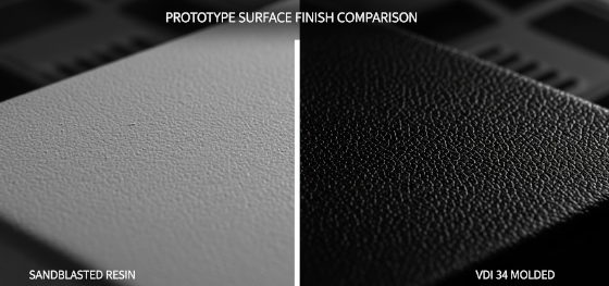 prototype surface finish comparison