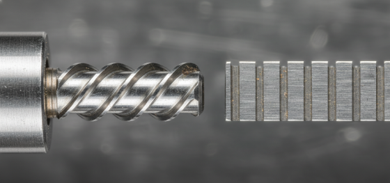 Mechanical mechanism comparison between a micrometer precision threaded spindle and a caliper sliding rack