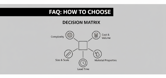 decision checklist for selecting between RIM and vacuum casting
