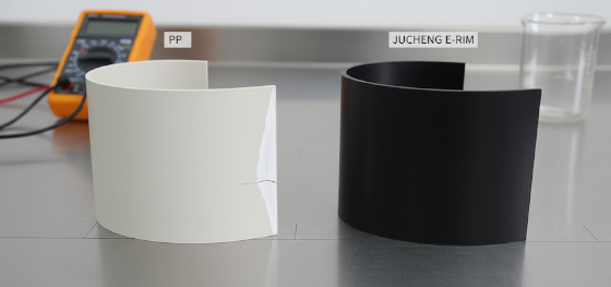 stress whitening comparison between real PP and simulated elastomeric RIM stress whitening comparison between real PP and simulated elastomeric RIM