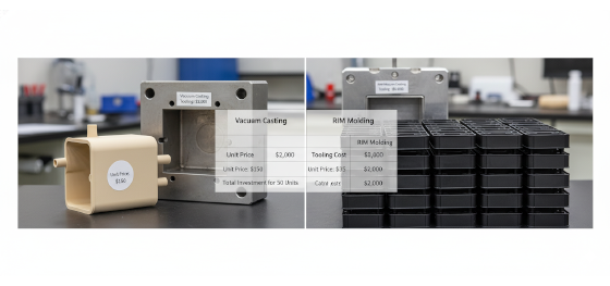 technical comparison of unit price and tooling investment for PU parts