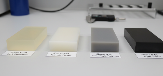 comparison of different material hardnesses achieved via RIM chemistry comparison of different material hardnesses achieved via RIM chemistry