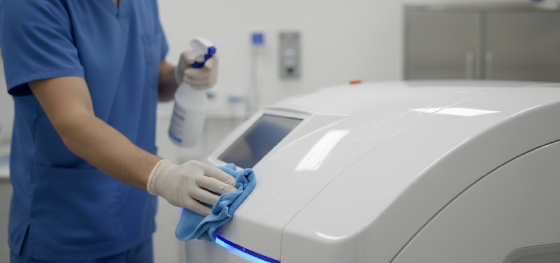 RIM for medical device enclosures resisting chemical sanitization
