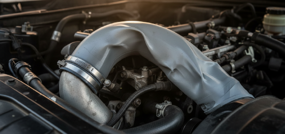 Catastrophic thermal deformation of a PLA intake duct melting inside a high-temperature automotive engine bay Catastrophic thermal deformation of a PLA intake duct melting inside a high-temperature automotive engine bay