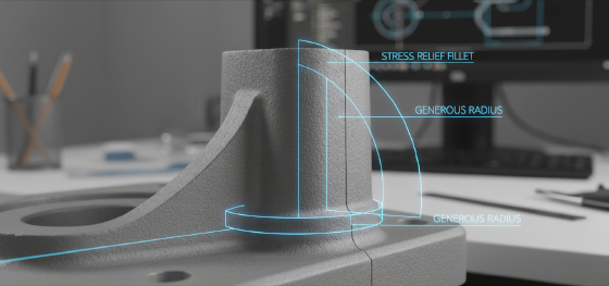calculating generous base radii to prevent mechanical stress fractures